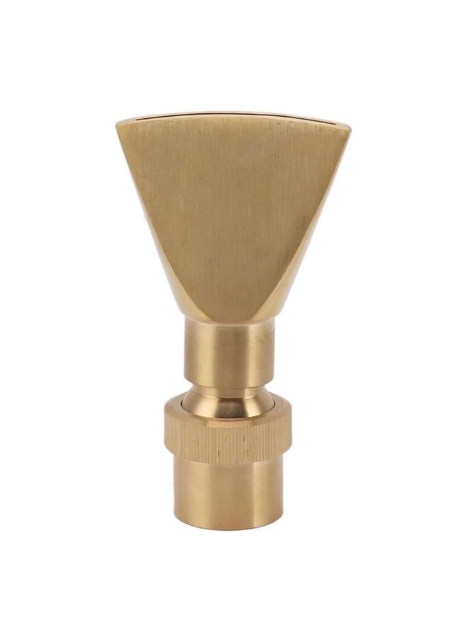 NIBEMINENT Fan Shaped Fountain Nozzle Copper Adjustable Uniform Water Spray Fan Shaped Fountain Spray Head for Park G1in  - Image 1