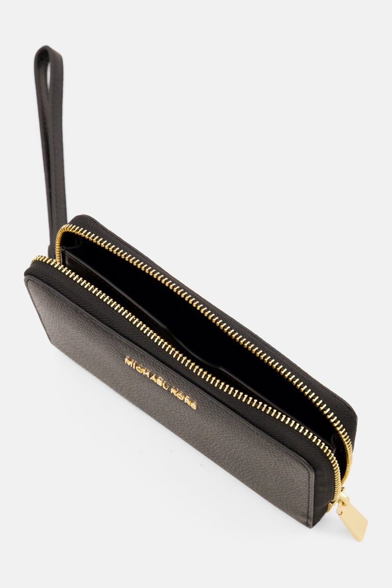 Michael Kors محفظة جلدية كبيرة للنساء 18 طول × 11 ارتفاع × 2 عرض، أسود - Image 3