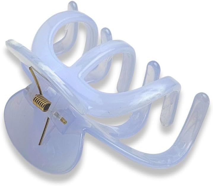 Glitters Casual Basic Hair Claw Clip in Light Blue Acrylic - Image 3