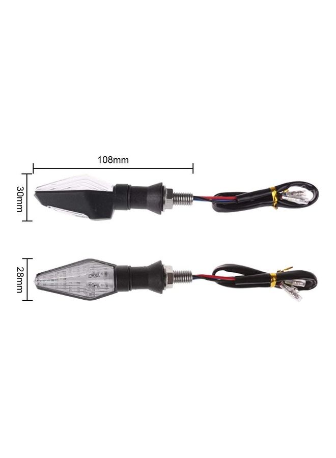 Loquat 4-Piece Motorbike LED Turn Signals Amber Flasher Light Set - Image 4