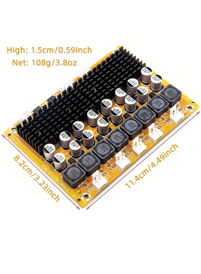 1pc 4 Channel 200W TPA3116 Amplifier Board 8 24V DC For Car Home Audio System - Image 3