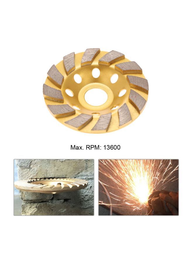 NIBEMINENT Grinding Wheel Disc Gold/Beige 100millimeter  - Image 5