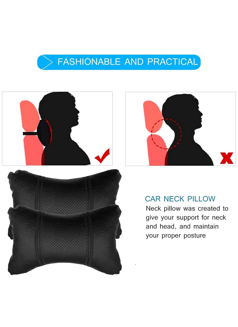 Adroitz Adroitz Black Car Cushion in Football Design Material Leatherette Pair of 2_178  - Image 5