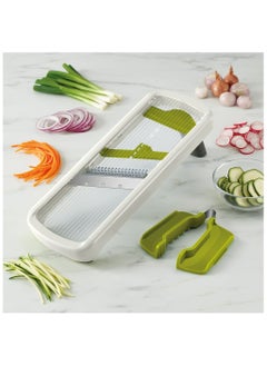 Joseph Joseph Multi Grip Kitchen Mandoline Adjustable Fruit And Vegetable Slicer 3 Slice And 2 Julienne Thickness With Precision Food Grip White  - Image 2