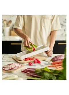Joseph Joseph Multi Grip Kitchen Mandoline Adjustable Fruit And Vegetable Slicer 3 Slice And 2 Julienne Thickness With Precision Food Grip White  - Image 3