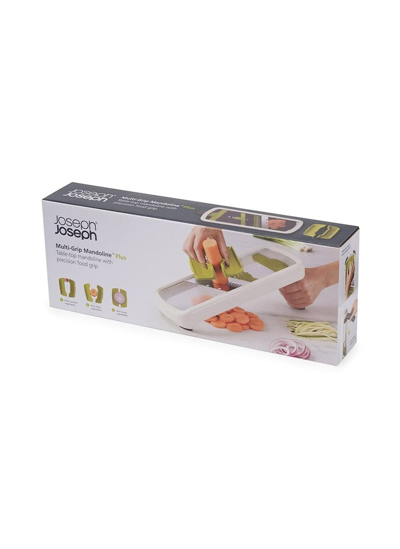 Joseph Joseph Multi Grip Kitchen Mandoline Adjustable Fruit And Vegetable Slicer 3 Slice And 2 Julienne Thickness With Precision Food Grip White  - Image 4