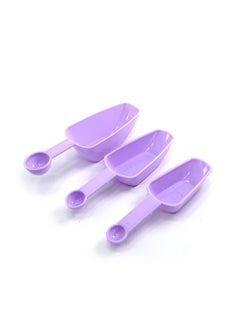AL QADAH Plastic Measuring Spoons 3Pcs Set Assorted Color  - Image 1