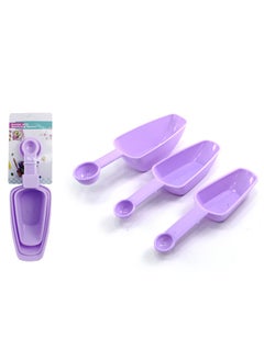 AL QADAH Plastic Measuring Spoons 3Pcs Set Assorted Color  - Image 2