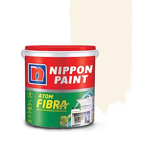 Nippon Paint Atom Fibra 2 In 1 Interior & Exterior Emulsion 1 L Off White (Whispering White) - Image 1
