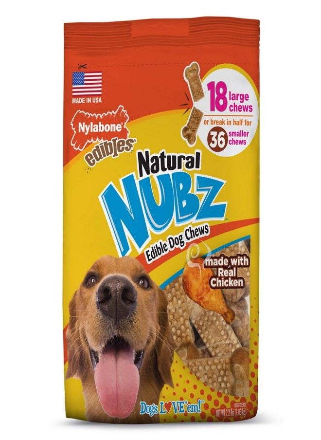 Nylabone Nylabone Nubz Natural Dog Chews, Treats For Large Dogs, 18 Count  - Image 2