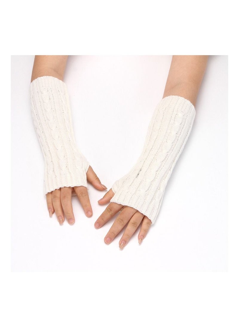 Loquat Fingerless Cotton Polyester Gloves Sleeves 