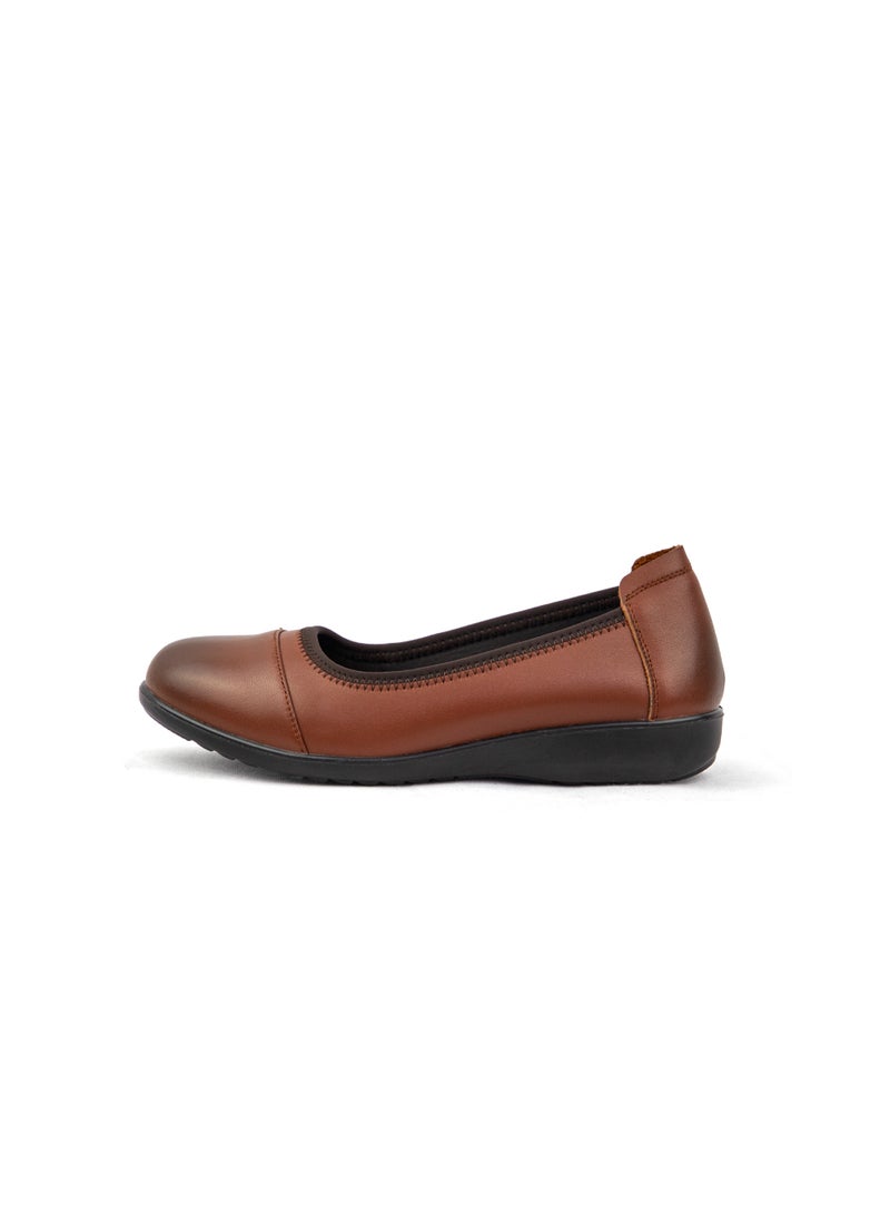 Gladiator GL 5010-3 Women’s Genuine Leather Comfort Flats – Brown | Office & Formal Wear Shoes - Image 4