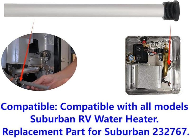 3PCS RV Water Heater Magnesium Anode Rod 9.25 Inch L 3 4 Inch NPT Replacement - Image 4