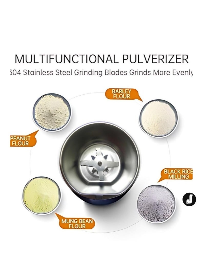 JAJEEK مطحنة القهوة الكهربائية الجديدة OG – 200 واط من الفولاذ المقاوم للصدأ مع مؤقت وفلتر (حجم مدمج) - Image 3