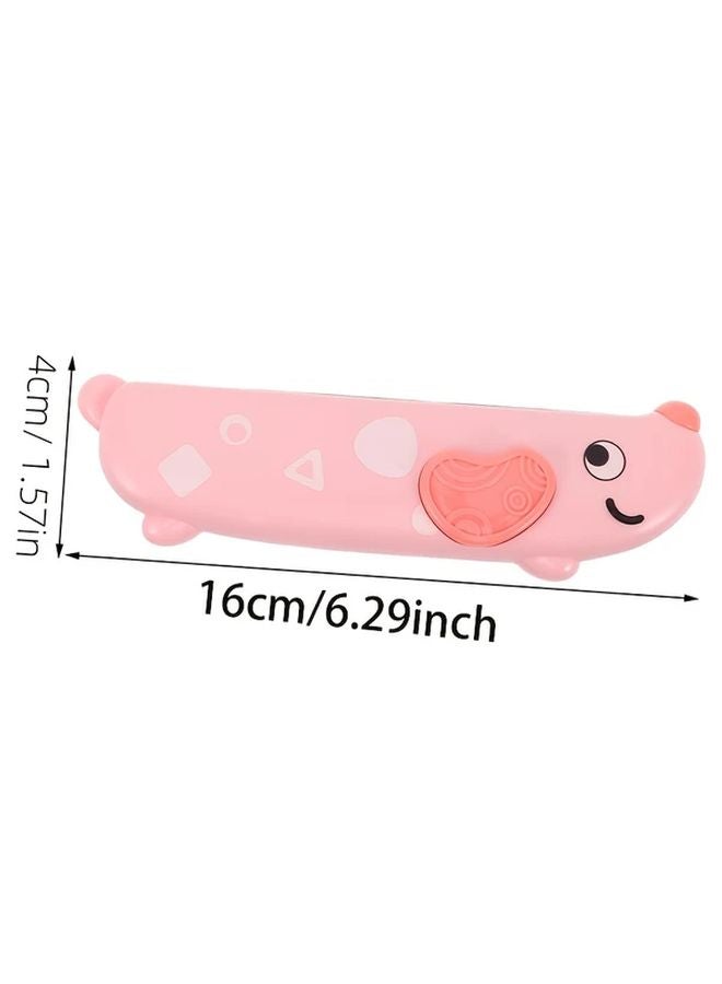 هارمونيكا الأطفال الخضراء 16 ثقب آلة موسيقية مع وجوه حيوانات نظام تعليمي مرمّز بالألوان - Image 2