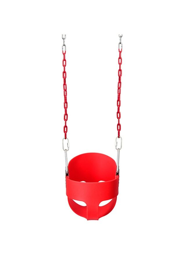 JSAITOYS Lovely Toddler High Back Full Bucket Swings With Heavy Duty Plastic Coated Chains And Hook  - Image 1