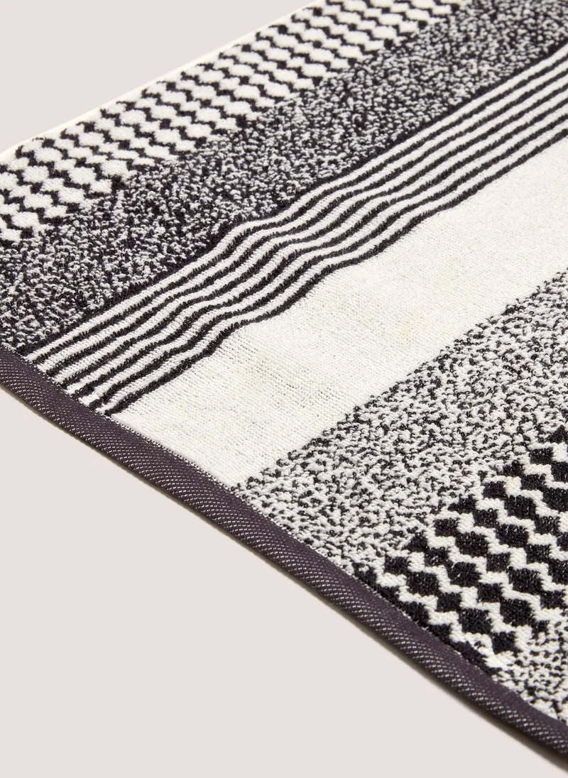 Matalan Black Stripe Towel