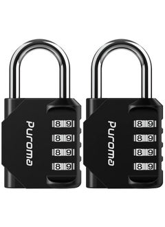 Puroma 2 Pack Combination Lock 4 Digit Locker Lock Outdoor Waterproof Padlock for School Gym Locker, Sports Locker, Fence, Toolbox, Gate, Case, Hasp Storage (Black) - pzsku/Z65E6FDD8C298C43390A5Z/45/_/1740118928/59d45951-8c95-4770-8559-226150cdeea4