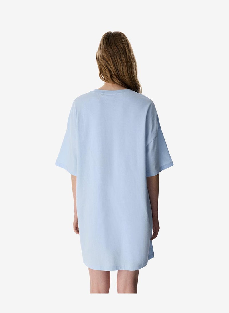 Penti Women Mofusand Short Sleeve Light Blue Night Dress - Image 4