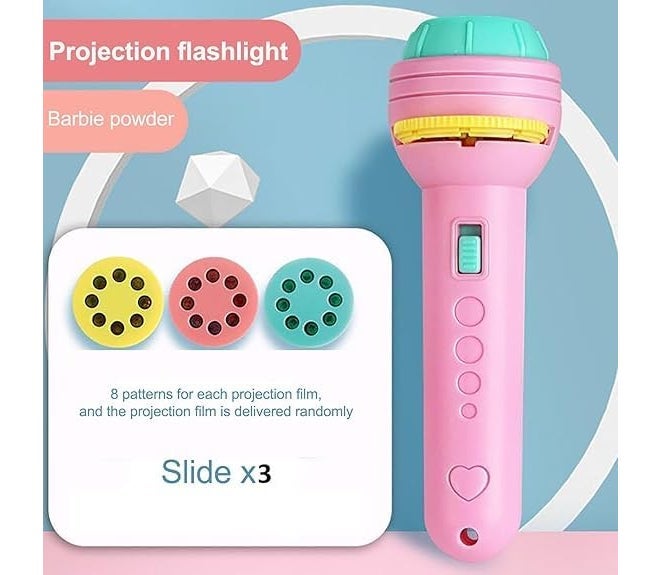 DIHAWK 3 Slides 24 Pictures Clear Projection Slide Flashlight Projector Torch for Kids - Mini Flashlight Projector Toys Multicolor Lights for 1-3 Years Olds Kids (Kids-Torch-Multicolor, 6, Count) - Image 2