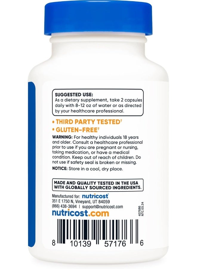 Nutricost Kava Kava Capsules 350 MG Per Serving, 60 Capsules, 30 Servings - Non-GMO, Vegan - Image 4