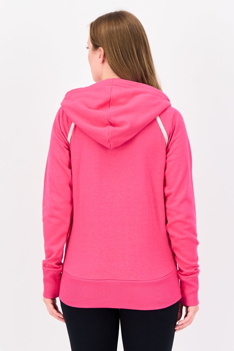 asics Women Sportswear Fit Long Sleeve Outdoor Hoodie, Fuchsia - Image 3