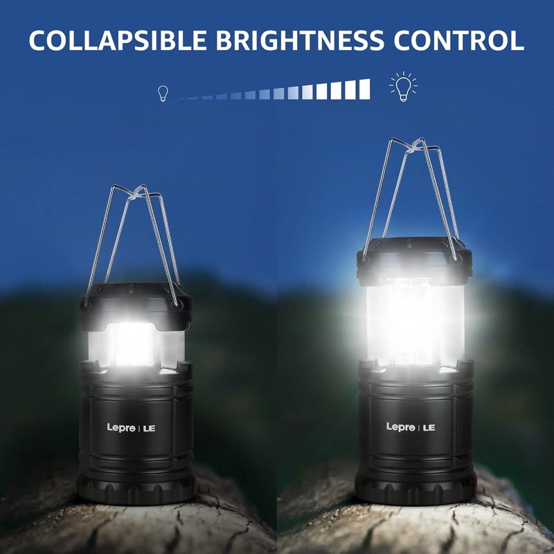 Lepro LED Camping Lanterns Battery Powered, Collapsible, IPX4 Water Resistant, Outdoor Portable Lights for Emergency, Hurricane, Storms and Outages - Image 5