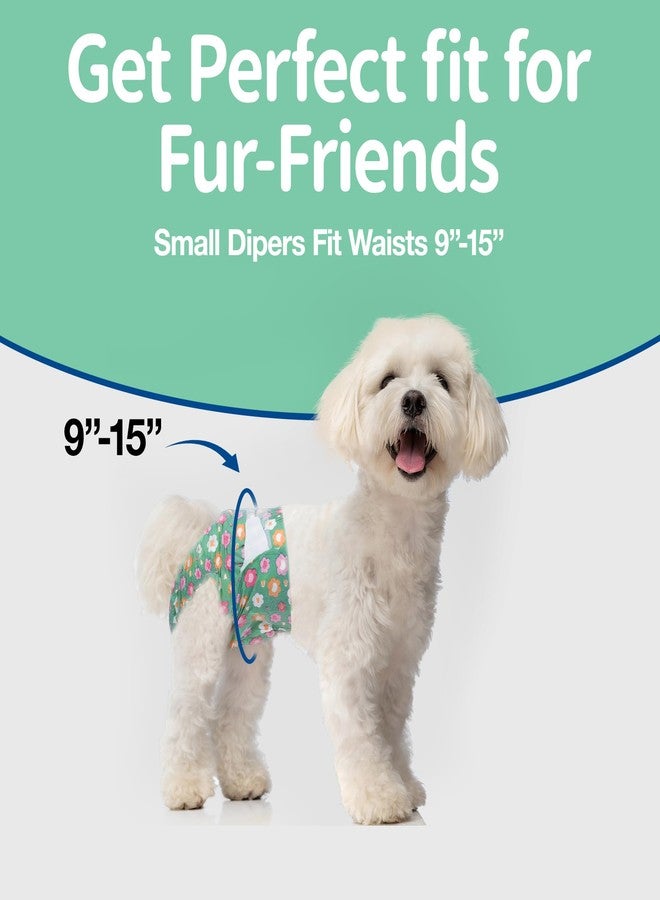 Pet Soft Dog Diapers Female, Disposable Female Dog Diaper, Doggie Diapers for Cat Puppy with Adjustable Foam Tail Hole(Green,12S) - Image 4