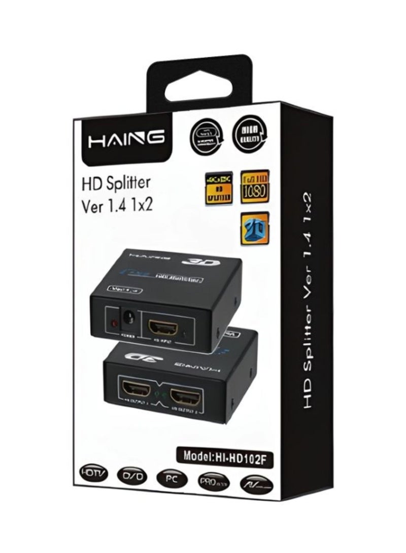 Haing HD Splitter Ver 1.4 1x2 Full 3D 4Kx2K UK Plug - Image 1
