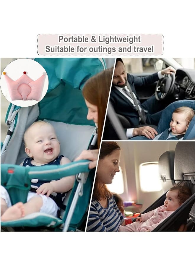 Berma Baby Portable Baby Pillow, Adjustable Cute Cartoon  Soft and Cozy Pillow, Ergonomic Design Soft Hypoallergenic Pillows for Newborn Babies Sleeping Prevent Flat Head - Image 5