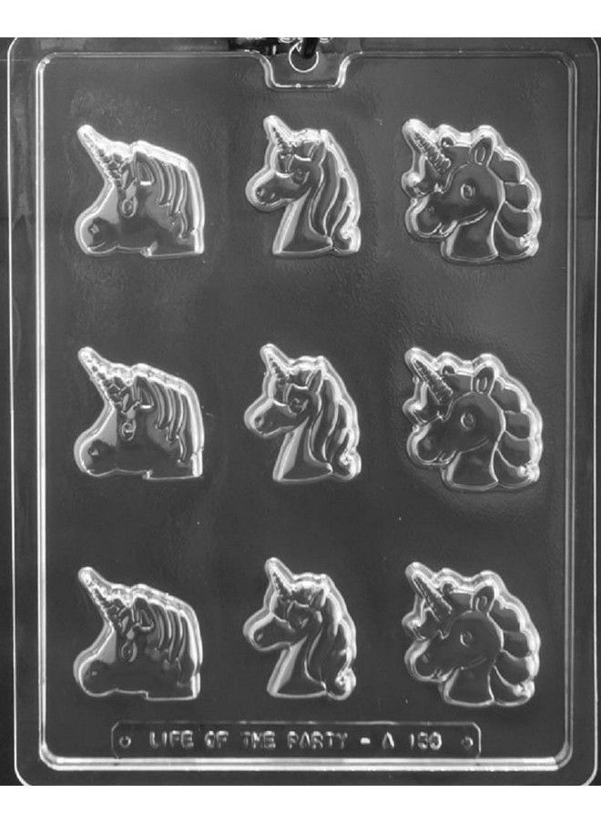 Grandmama's Goodies A156 Assorted Small Unicorn Heads Chocolate Candy Soap Mold With Exclusive Molding Instructions …  - Image 2