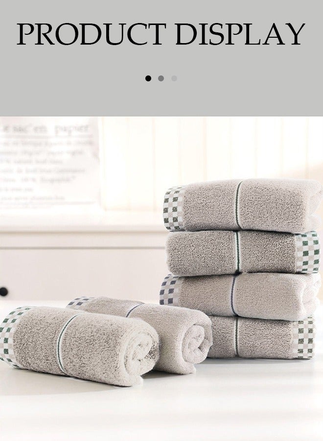 DUNISO Face towel, household thick pure cotton material towel, soft and quick drying, high water absorption, suitable for home travel and hotels, 35 * 75cm - Image 4