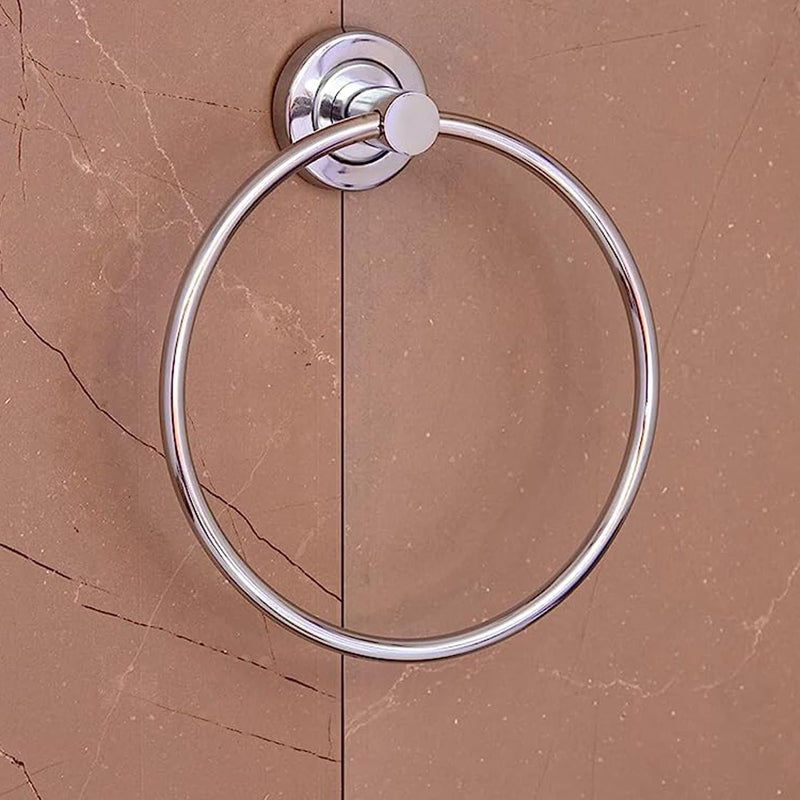 Cosvit Cosvit Round Heavy Stainless Steel 304 Grade Chrome Finished Napkin RingTowel RingNapkin HolderTowel HangerTowel Holder for BathroomKitchenWash Basin Silver Pack of 1  - Image 3