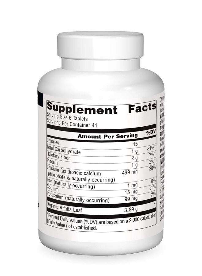 Source Naturals مكمل غذائي من البرسيم 10 حبوب 250 قرص - Image 4