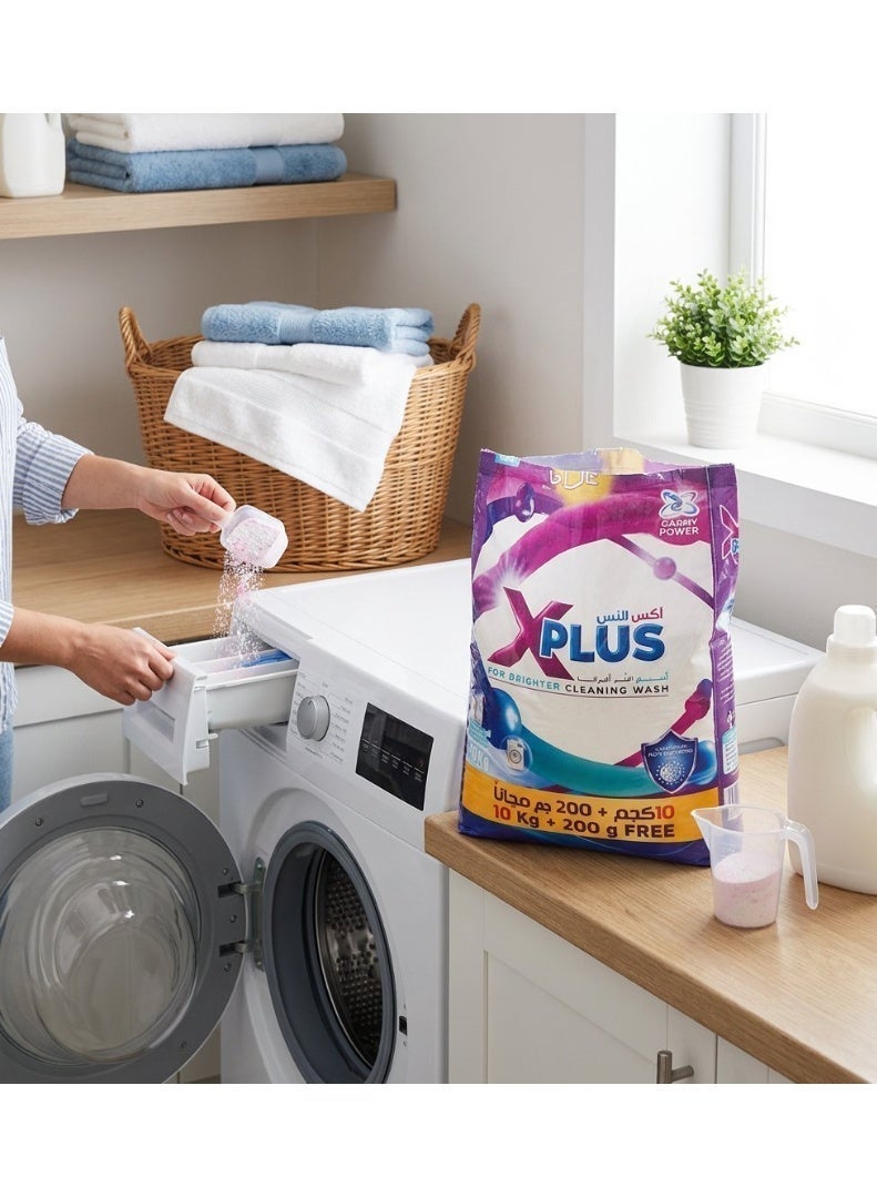 XPLUS X Plus Laundry Detergent Powder for Brighter Washing - 10 kg + 200 g Free - Image 3