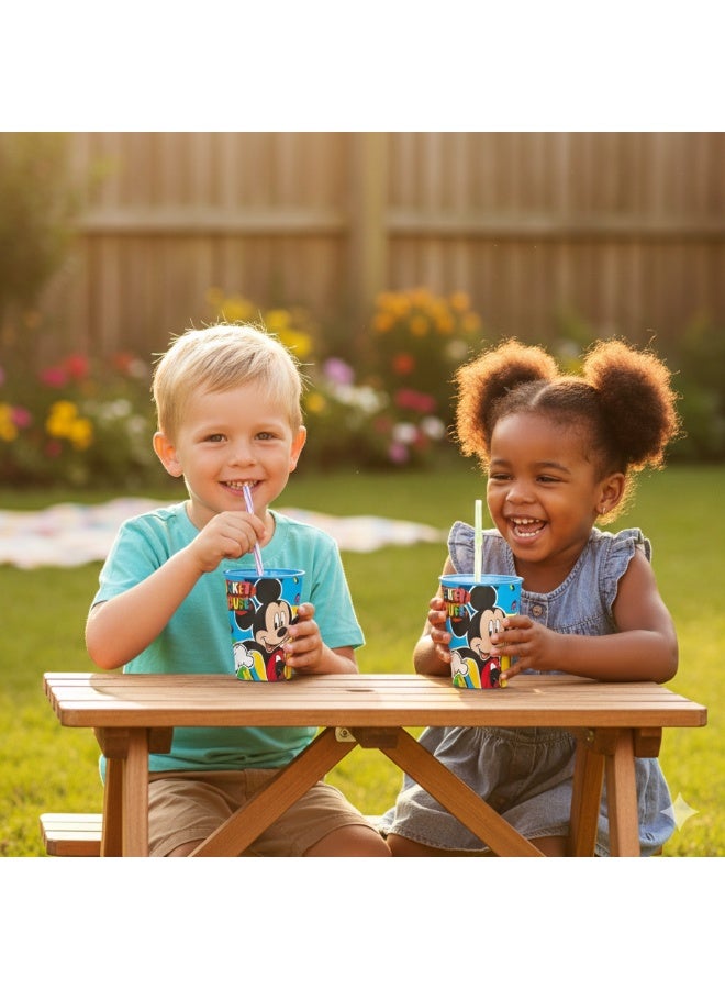 Ciao Mickey Cool Summer Kids Drinking Glass 260 ml – Durable BPA-Free Plastic Cup with Mickey Mouse Design – Lightweight, Reusable Tumbler for Juice, Milk & Water - Image 3
