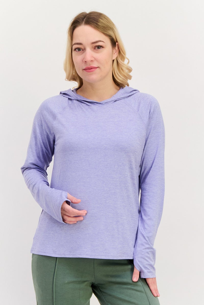 SKECHERS Women Sportswear Fit Long Sleeves Training Sweatshirt, Purple  - Image 1