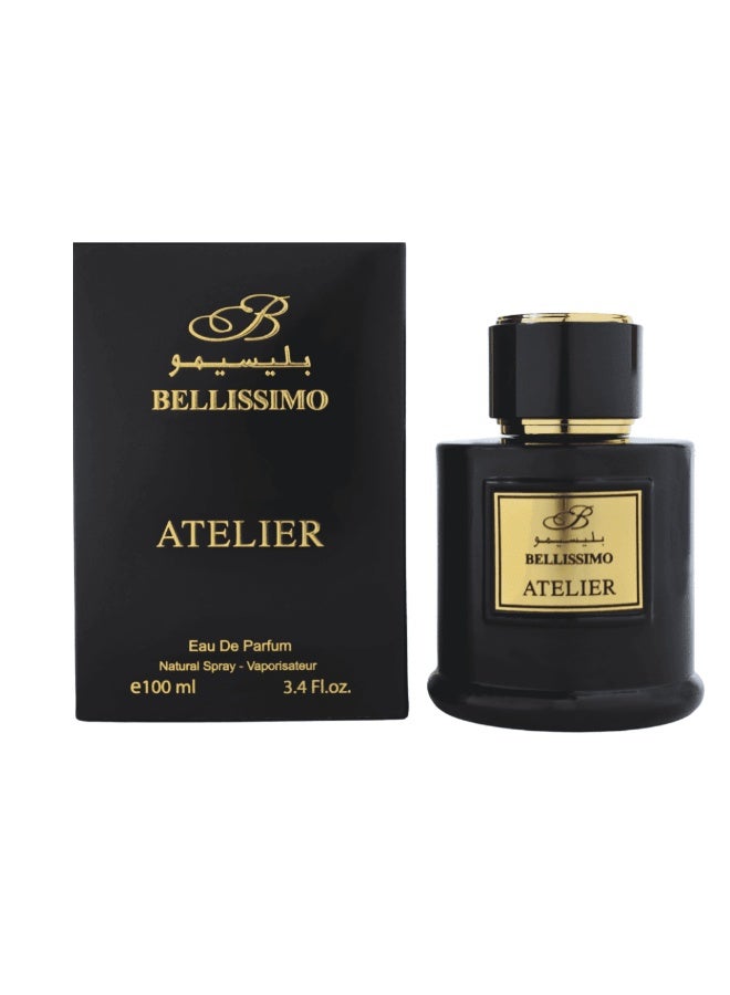 Bellissimo Atelier Black Eau de Parfum 3.4 fl oz   Captivating & Long-Lasting for Man Fragrance in Elegant Packaging - Image 2