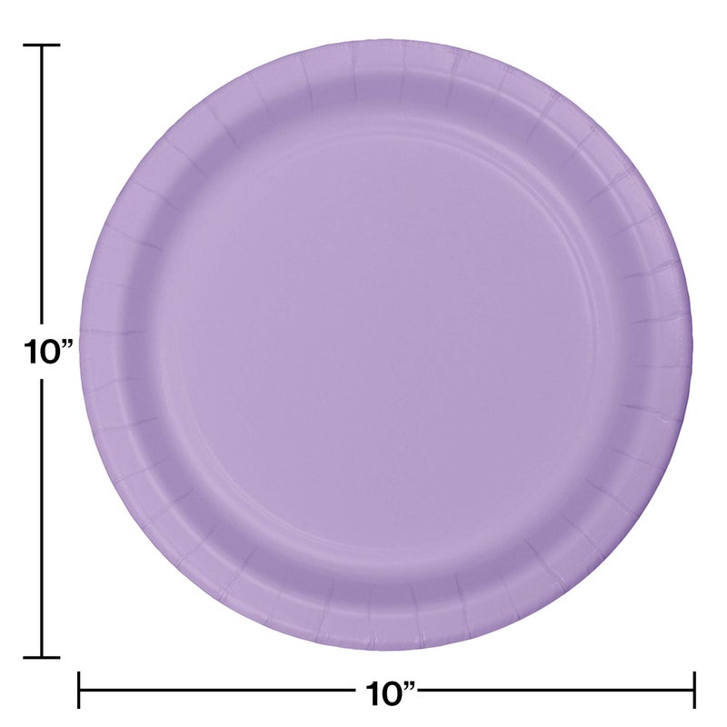Creative Converting Touch of Color 24 Count Paper Banquet Plates, Luscious Lavender - Image 2