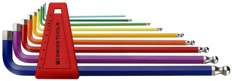 PB SWISS TOOLS PB Swiss Tools PB 212LH-10 RB Ballend hex set long rainbow 