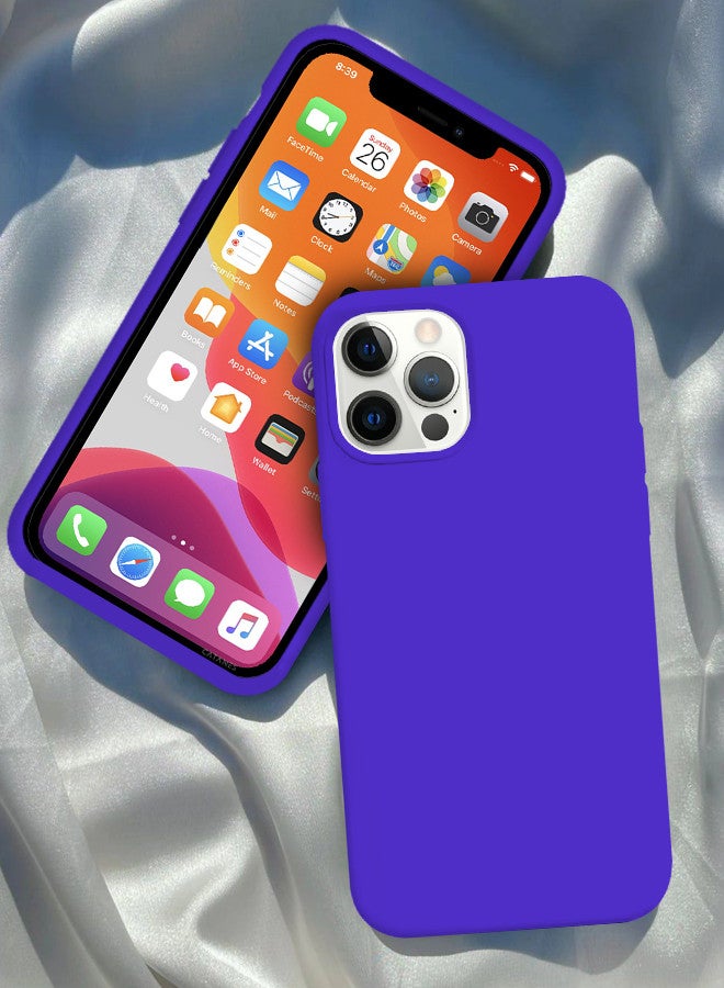 CATANES [for iPhone 12 Pro Max] 5 Pack Silicone Case ,2 Screen Protectors and 2 Camera Lens Protectors Shockproof Protective Case Anti Scratch Smooth Case Cover/Purple - Image 3