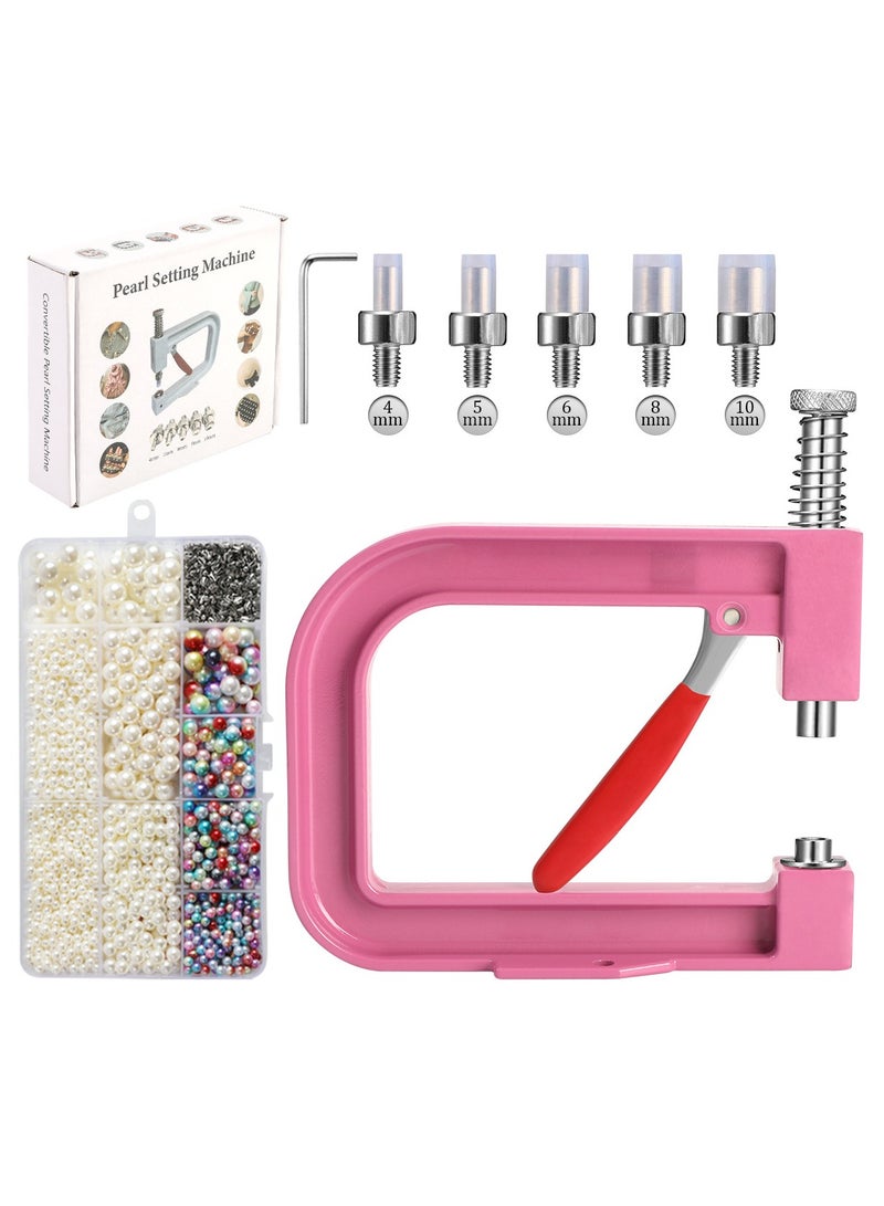 general Home Manual Bead Nail Machine Set Portable Hand-Press DIY Pearl Inlay Machine with No-Hole Bead Claws - Image 1