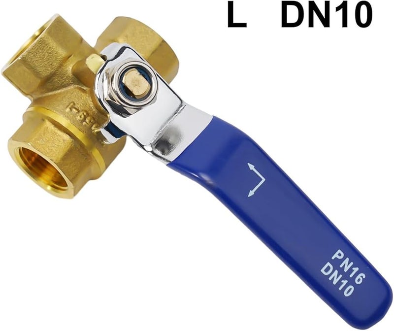 Brass Ball Valve 3 Way L Port Manual Lever 1 6MPa For Water Oil Gas DN10 L Type - Image 4