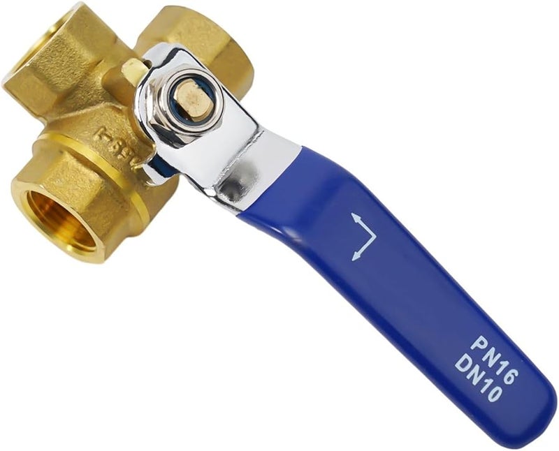 Brass Ball Valve 3 Way L Port Manual Lever 1 6MPa For Water Oil Gas DN10 L Type - Image 3