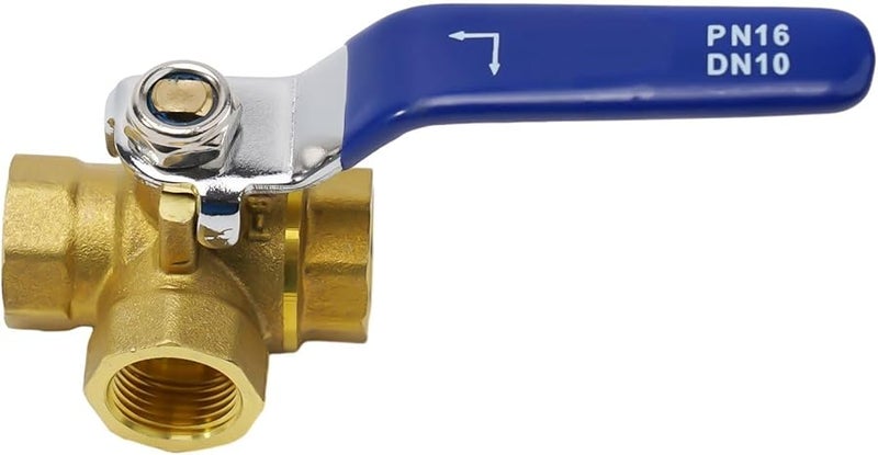Brass Ball Valve 3 Way L Port Manual Lever 1 6MPa For Water Oil Gas DN10 L Type - Image 5