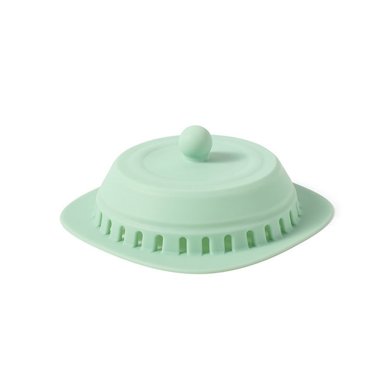 Toilet Drain Cover: Light Green High-grade Silicone Seal - Odor-preventing Tight Seal Floor Drain Plug for Home Bathroom Plumbing Maintenance - Image 1