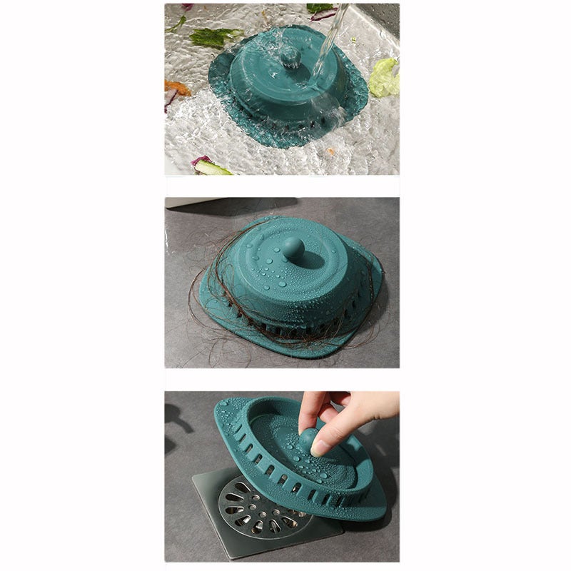 Toilet Drain Cover: Light Green High-grade Silicone Seal - Odor-preventing Tight Seal Floor Drain Plug for Home Bathroom Plumbing Maintenance - Image 4