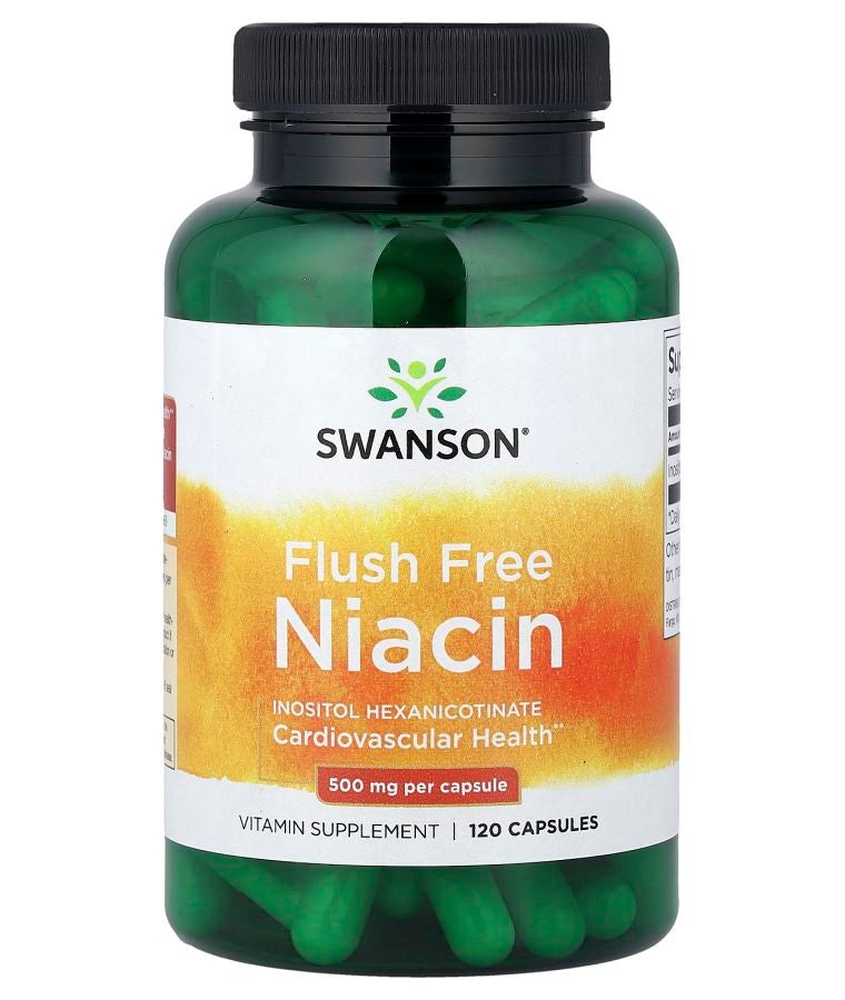 SWANSON Flush Free Niacin 500 mg 120 Capsules