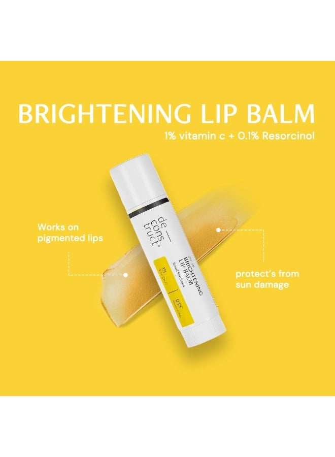 Deconstruct Glow Guard Duo | Brightening Lip Balm (4g) + Gel Sunscreen (50 g) | Lip Balm- For Dark, Pigmented, Dry, Flaky Lips | Brightens Pigmented Lips |Sunscreen- SPF 50+ Gel based sunscreen for all skin types | Pack of 2 - Image 2