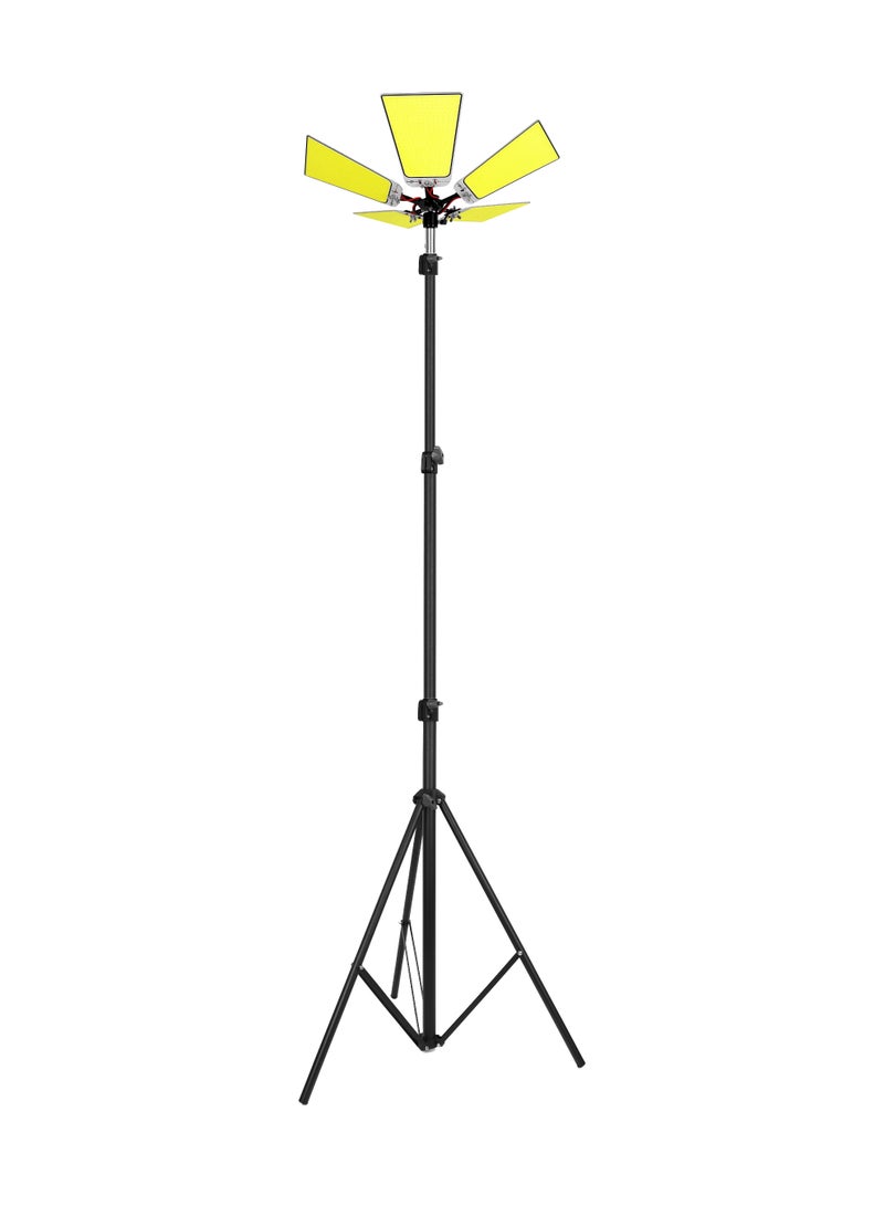 Desert Ranger Camplight 5-Panel LED Camping Lantern with Tripod, Portable Outdoor Light, Adjustable Tripod Stand, Tent & Hiking Use, Multi-Panel Design, 360° Illumination - Image 2